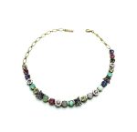 Mariana Necklace Floral & Butterfly Multi Color Austrian Crystals My Treasures Coll. - Image 3