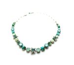 Mariana Necklace Turquoise Mineral & Greens Swarovski Crystals Caribbean Life Coll. - Image 3