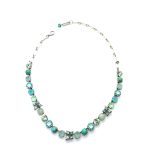 Mariana Necklace Turquoise Mineral & Greens Swarovski Crystals Caribbean Life Coll. - Image 2