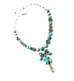 Mariana Necklace Gorgeous Blues Swarovski Crystals Summer Palace Silk Road Coll. - Image 3