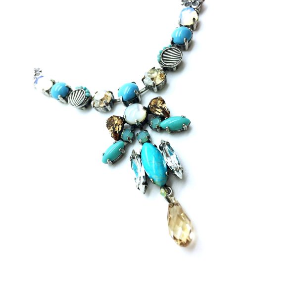 Mariana Necklace Gorgeous Blues Swarovski Crystals Summer Palace Silk Road Coll.