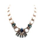 Mariana Necklace Elegant Obsidian Mineral & Blacks Swarovski Crystal Luxury Nirvana Coll. - Image 2