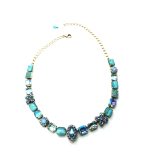 Mariana Necklace Elegant Floral Blues Swarovski Crystals My Treasures Coll. - Image 3