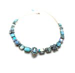 Mariana Necklace Elegant Floral Blues Swarovski Crystals My Treasures Coll.
