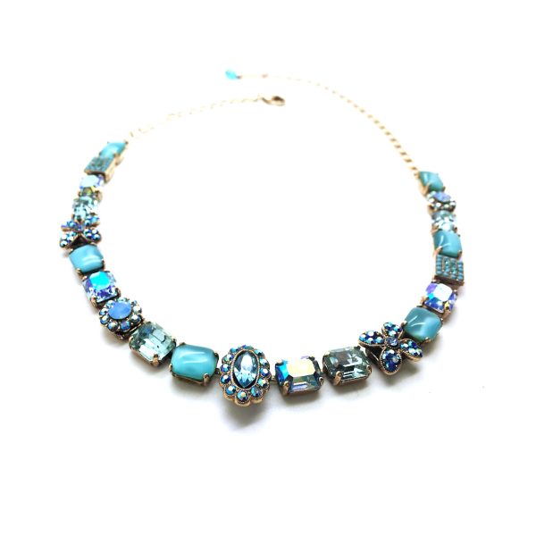 Mariana Necklace Elegant Floral Blues Swarovski Crystals My Treasures Coll.