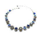Necklace By Mariana Woman Flowers Sapphire and Smoked Topaz Swarovski - Image 3