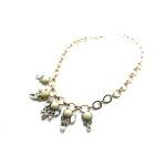 Mariana Necklace Lovely White Turq Mineral & Clear Swarovski Crystal My Treasures Coll. - Image 3
