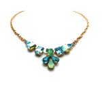 Necklace By Mariana Mojito Cocktail Hour Coll. Fabulous Blues & Greens Austrian Crystals