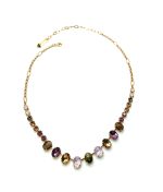 Mariana Necklace Fab Onyx Mineral, Purple & Whites Austrian Crystals My Treasures Coll. - Image 3
