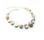 Mariana Necklace Shimmering White Turq, Pearl Mineral & Clear Swarovski Crystals My Treasures Coll. - Image 3