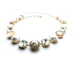 Mariana Necklace Shimmering White Turq, Pearl Mineral & Clear Swarovski Crystals My Treasures Coll. - Image 2