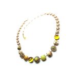 Mariana Necklace Adorable Jasper Mineral & Multi Color Austrian Crystals Paradise Coll. - Image 2