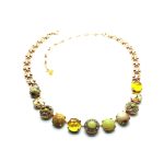 Mariana Necklace Adorable Jasper Mineral & Multi Color Austrian Crystals Paradise Coll. - Image 3