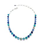 Necklace By Mariana Woman Lovely Caribbean Blue Opal Swarovski Crystals