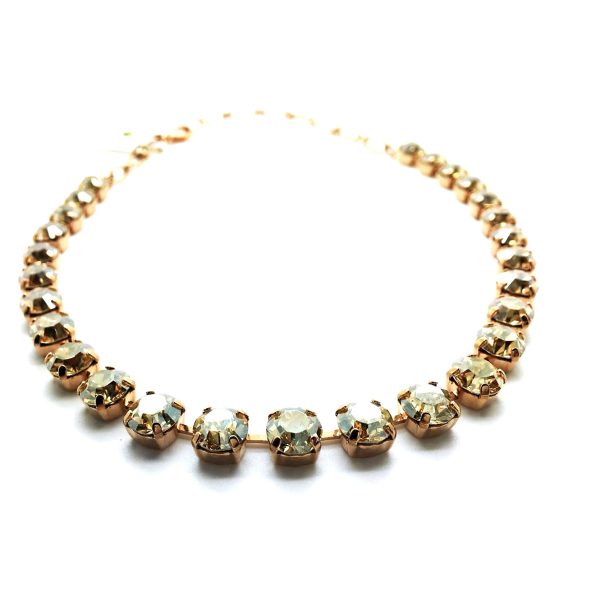 Necklace By Mariana Woman Beautiful Golden Shadow Swarovski Crystals- RG