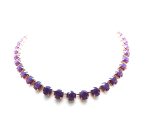Necklace By Mariana Woman Adorable Cyclamen Opal Swarovski Crystals - Image 2
