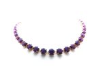 Necklace By Mariana Woman Adorable Cyclamen Opal Swarovski Crystals