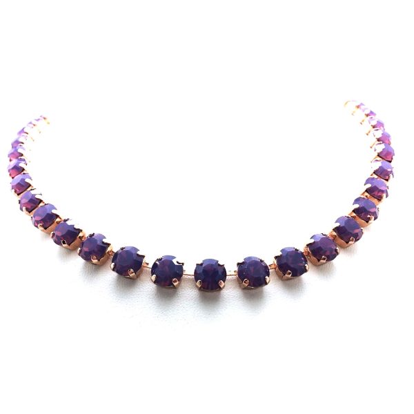 Necklace By Mariana Woman Adorable Cyclamen Opal Swarovski Crystals