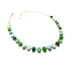 Necklace By Mariana Woman Malachite and Turquoise Minerals and Swarovski Crystals - Image 3