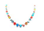 Mariana Necklace Alluring Turq Mineral, Blues & Orange Swarovski Crystals Africa Coll. - Image 2