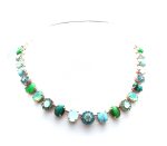 Necklace By Mariana Woman Turquoise and Malachite Minerals and Swarovski Crystals - Image 2