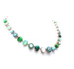Necklace By Mariana Woman Turquoise and Malachite Minerals and Swarovski Crystals - Image 3
