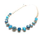 Mariana Necklace Precious Turq Mineral & Blues Swarovski Crystals Zambezi Africa Coll.