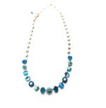 Mariana Necklace Precious Turq Mineral & Blues Swarovski Crystals Zambezi Africa Coll. - Image 2