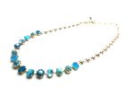 Mariana Necklace Precious Turq Mineral & Blues Swarovski Crystals Zambezi Africa Coll. - Image 3