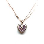 Mariana Necklace Pendant Heart Shaped Lt Rose, White Opal & AB Swarovski Crystals My Treasures Coll. - Image 2