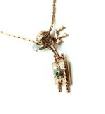 Necklace Pendant By Mariana Woman Sefer Torah In Swarovski Crystals