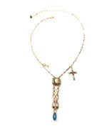 Necklace Pendant By Mariana Woman Topaz and Champagne Swarovski Crystals - Image 2