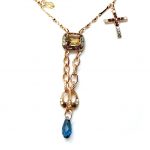 Necklace Pendant By Mariana Woman Topaz and Champagne Swarovski Crystals
