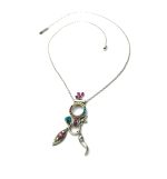 Necklace Pendant By Mariana Woman Detailed Multi Color Swarovski Crystals - Image 2