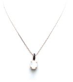 Mariana Necklace Pendant Cute White Shell Mineral & Jet Swarovski Crystal Africa Coll.