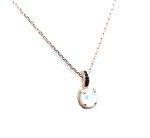 Mariana Necklace Pendant Cute White Shell Mineral & Jet Swarovski Crystal Africa Coll. - Image 3