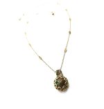 Necklace Pendant By Mariana Woman Rhyolite Mineral and Peridot Swarovski Crystals - Image 2
