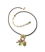 Mariana Necklace Pendant Elephant Shaped & Greens Swarovski Crystals Silk Road Coll. - Image 2