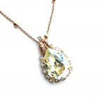 Mariana Necklace Pendant Pear Shape Golden Shadow Swarovski Crystals Odyssey Coll.