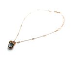 Necklace Pendant By Mariana My Treasures Coll. Faceted Black & Topaz Swarovski Crystals - Image 2