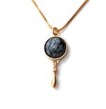 Mariana Necklace Pendant Flattering Snowflake Obsidian Mineral My Treasures Coll.