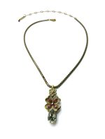 Mariana Necklace Pendant Floral Ruby & Black Diamond Swarovski Crystals Paradise Coll. - Image 3