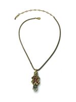 Mariana Necklace Pendant Floral Ruby & Black Diamond Swarovski Crystals Paradise Coll. - Image 2