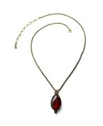 Mariana Necklace Pendant Pear Shaped Ruby & Jet Swarovski Crystals Paradise Coll. - Image 2