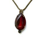 Mariana Necklace Pendant Pear Shaped Ruby & Jet Swarovski Crystals Paradise Coll.