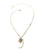Mariana Necklace Pendant Glitzy Shell Mineral & AB Swarovski Crystal Ambrosia Coll. - Image 3