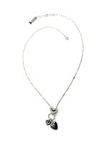 Mariana Necklace Pendant Triple Heart Black & Clear Austrian Crystals Sweet Summer Coll. - Image 3