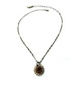 Mariana Necklace Pendant Stunning Smoked Topaz & Aurum Swarovski Crystals Nostalgia Coll. - Image 2