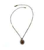 Mariana Necklace Pendant Stunning Smoked Topaz & Aurum Swarovski Crystals Nostalgia Coll. - Image 3