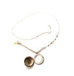Mariana Necklace Round Locket Pendant Beaded Austrian Crystals Coco Icons Coll. - Image 3